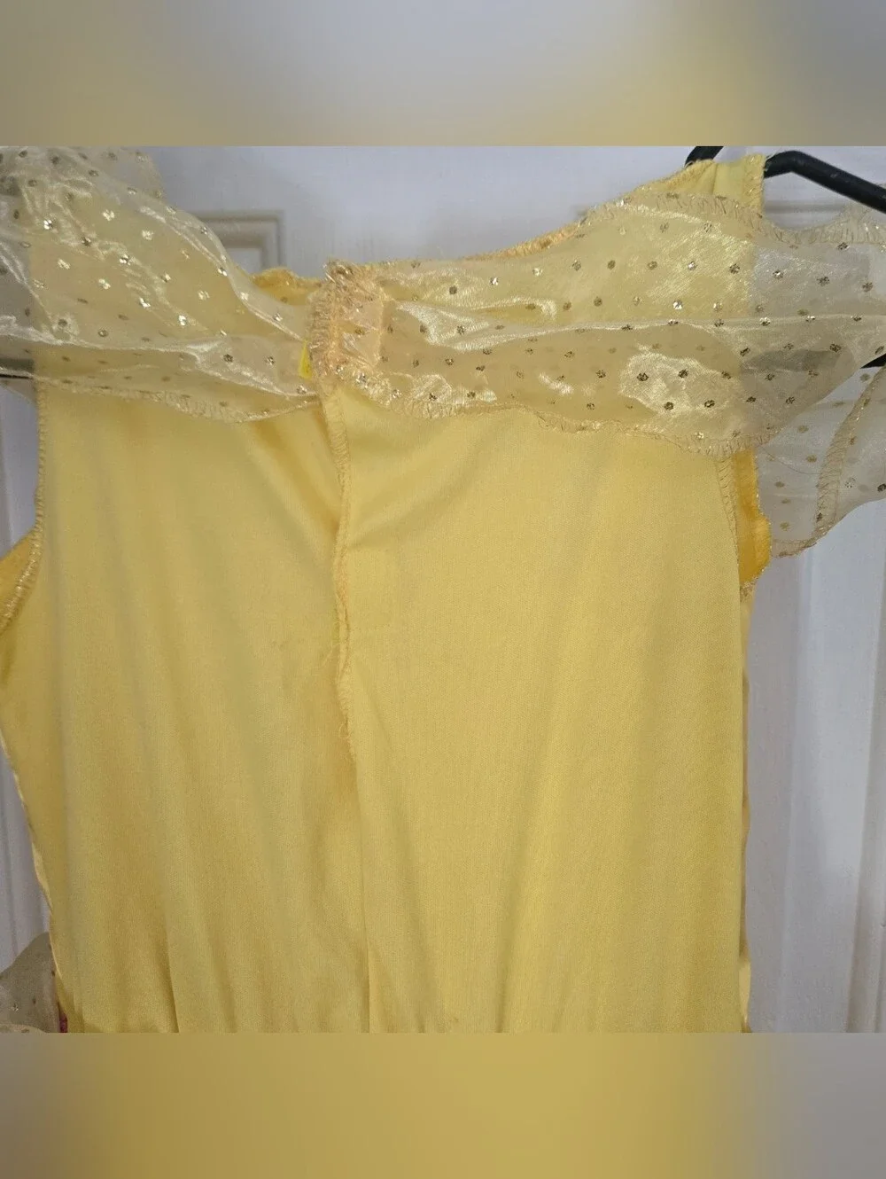 Princess Belle Costume Dress Girls Size 5/6 Yellow Beauty & the Beast Halloween